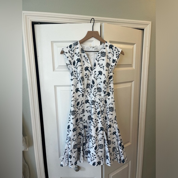 Charlotte Brody NAVY POMEGRANATE dress xs - Picture 4 of 8